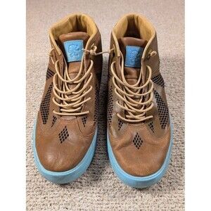 Nike LeBron X NSW Lifestyle NRG Hazelnut Pale Blue Gold Size 11 582553-200
